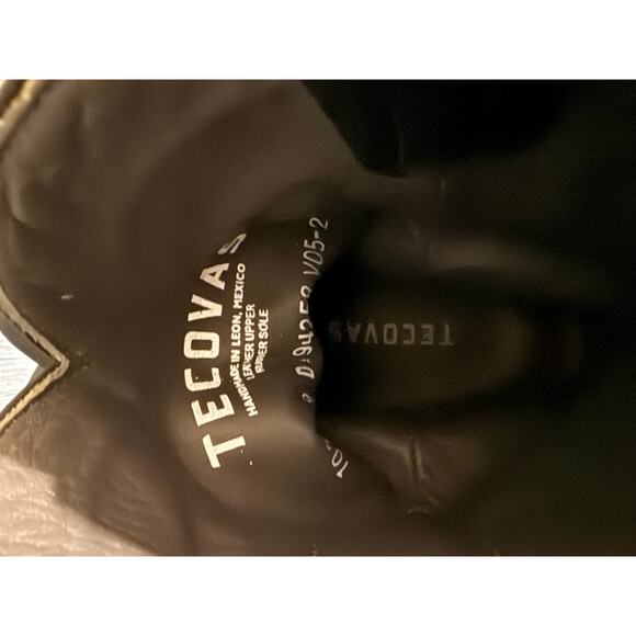 Tecovas Knox Black Wedge Sole Boots Size 9 - Picture 4 of 4